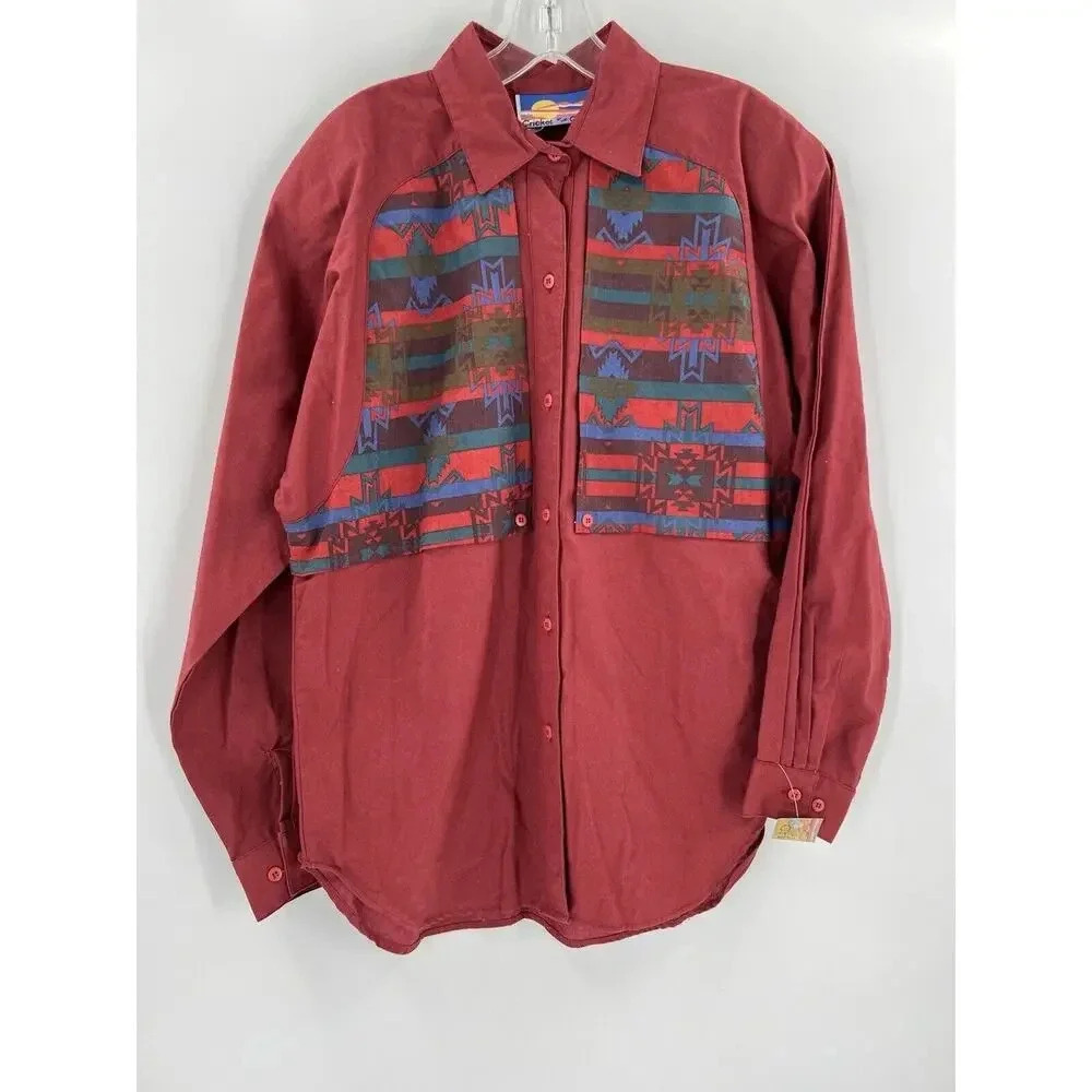 NWT Vintage Cricket by the Creek Women’s Button Up Shirt Rodeo Western LARGE